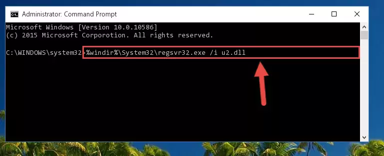Cleaning the problematic registry of the U2.dll file from the Windows Registry Editor