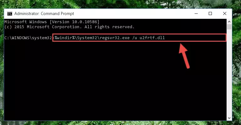 Making a clean registry for the U2frtf.dll file in Regedit (Windows Registry Editor)