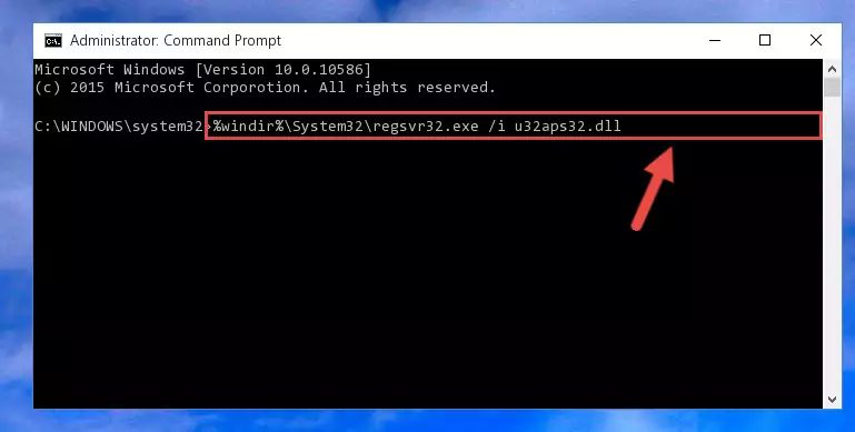 Reregistering the U32aps32.dll file in the system (for 64 Bit)