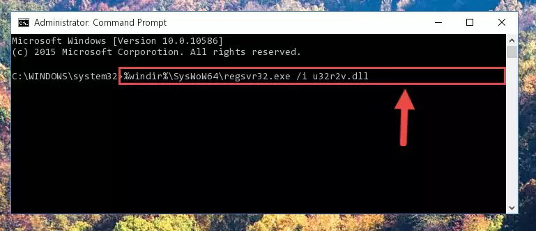 Uninstalling the U32r2v.dll library's broken registry from the Registry Editor (for 64 Bit)