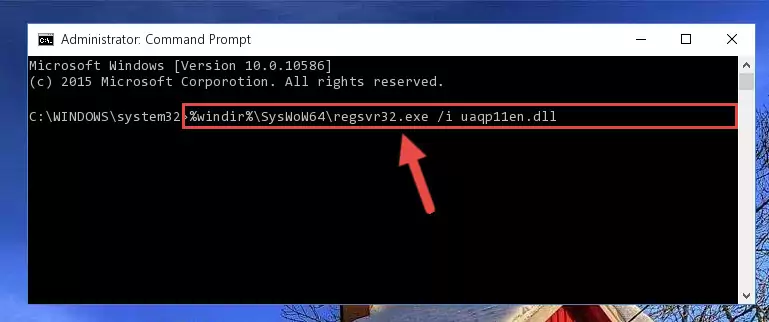Uninstalling the Uaqp11en.dll library's broken registry from the Registry Editor (for 64 Bit)
