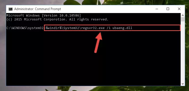 Reregistering the Ubaeng.dll file in the system (for 64 Bit)