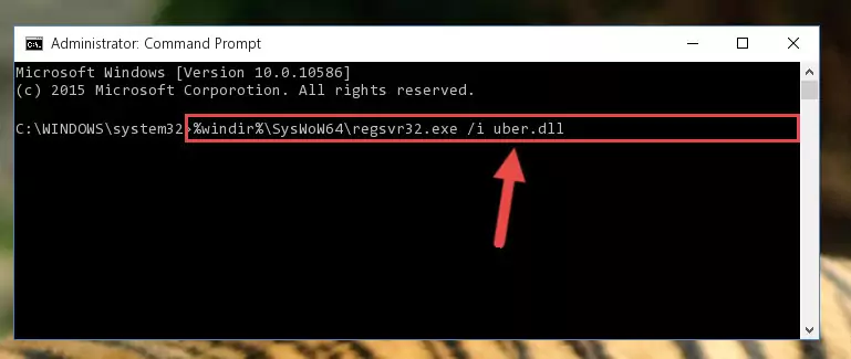 Deleting the damaged registry of the Uber.dll