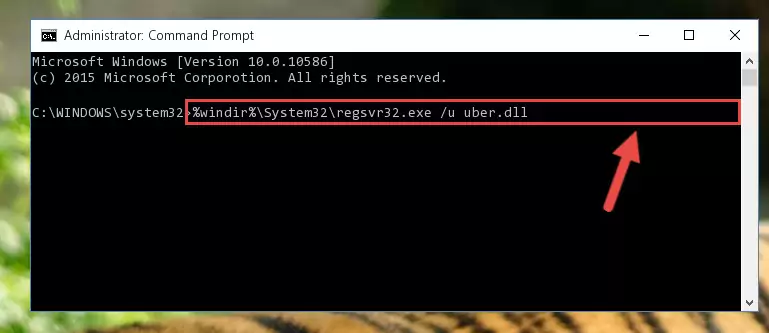 Extracting the Uber.dll file from the .zip file