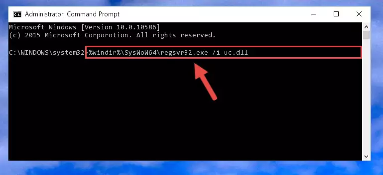 Deleting the damaged registry of the Uc.dll
