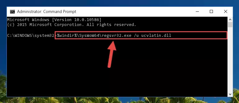 Creating a new registry for the Ucvlatin.dll library in the Windows Registry Editor