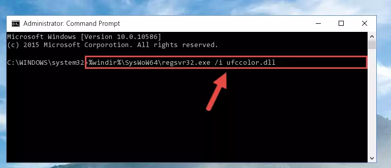 Uninstalling the Ufccolor.dll library's broken registry from the Registry Editor (for 64 Bit)