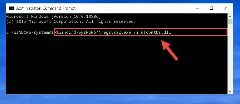 Deleting the Ufcpntbs.dll file's problematic registry in the Windows Registry Editor