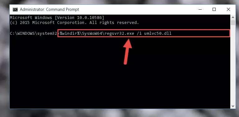 Cleaning the problematic registry of the Umlvc50.dll file from the Windows Registry Editor