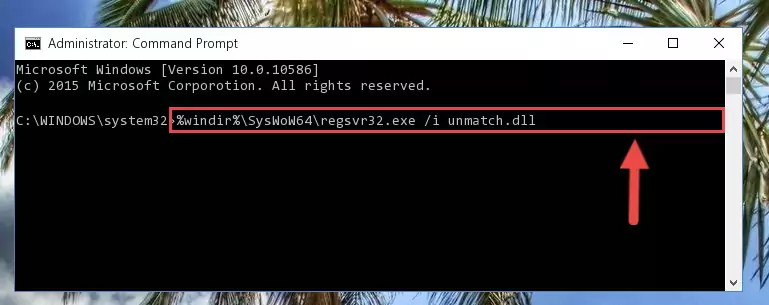Uninstalling the damaged Unmatch.dll file's registry from the system (for 64 Bit)