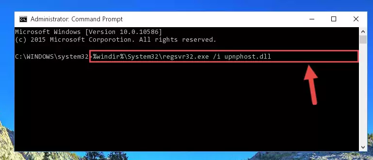 Uninstalling the Upnphost.dll library from the system registry