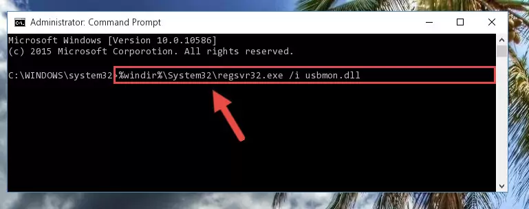 Deleting the Usbmon.dll library's problematic registry in the Windows Registry Editor