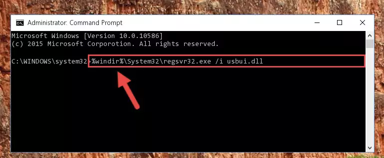 Reregistering the Usbui.dll file in the system (for 64 Bit)