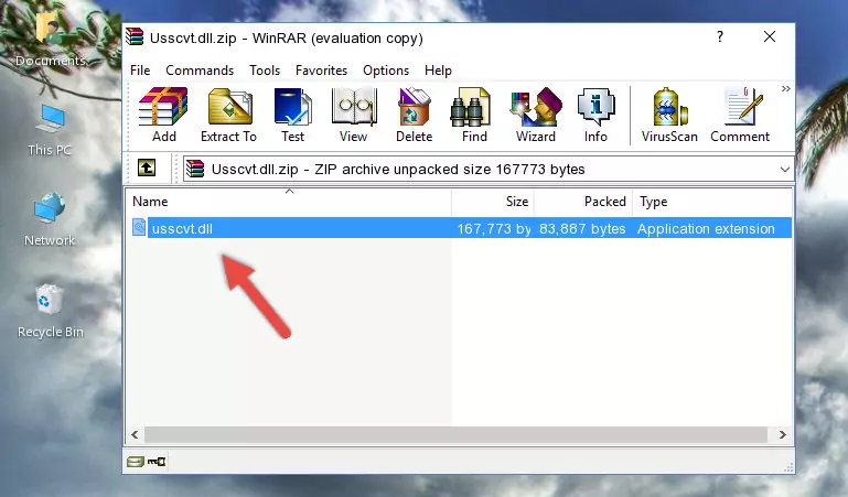 Copying the Usscvt.dll library into the installation directory of the program.