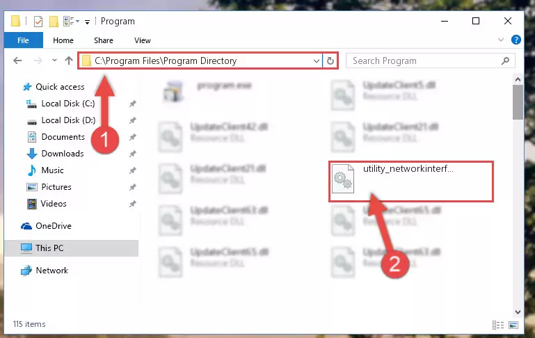 Choosing the Utility_networkinterface.dll library