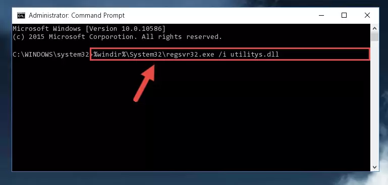 Deleting the Utilitys.dll library's problematic registry in the Windows Registry Editor