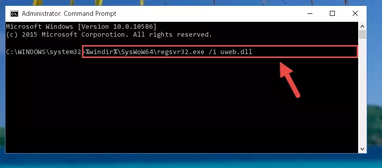 Cleaning the problematic registry of the Uweb.dll library from the Windows Registry Editor