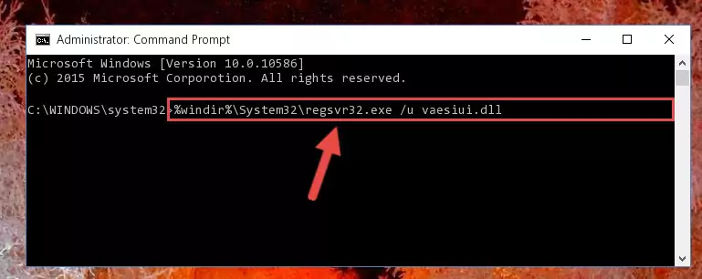 Extracting the Vaesiui.dll library from the .zip file