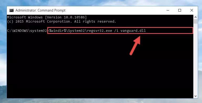 Cleaning the problematic registry of the Vanguard.dll library from the Windows Registry Editor