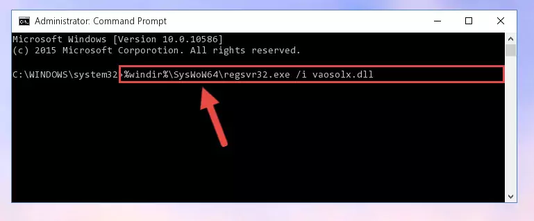 Cleaning the problematic registry of the Vaosolx.dll library from the Windows Registry Editor