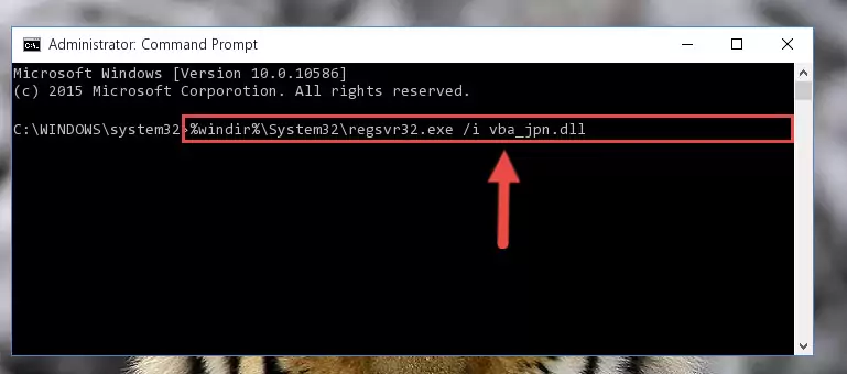 Deleting the Vba_jpn.dll file's problematic registry in the Windows Registry Editor