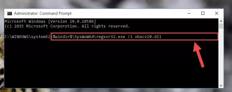Uninstalling the Vbacv20.dll file from the system registry