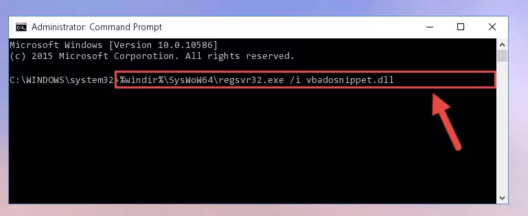 Cleaning the problematic registry of the Vbadosnippet.dll file from the Windows Registry Editor