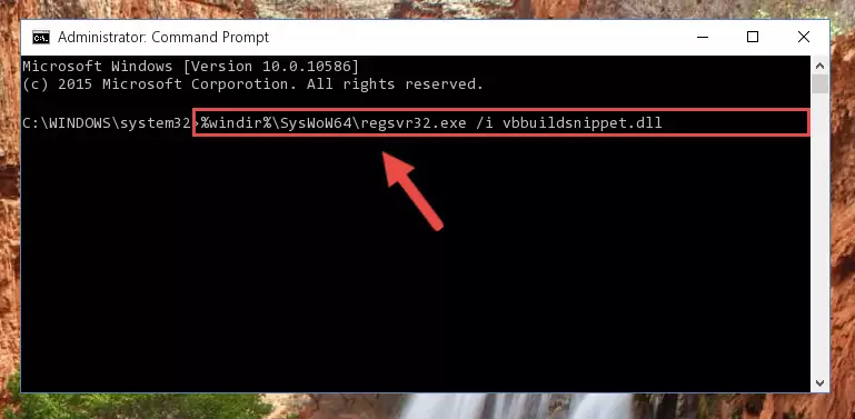 Cleaning the problematic registry of the Vbbuildsnippet.dll file from the Windows Registry Editor
