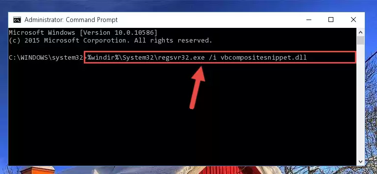 Deleting the damaged registry of the Vbcompositesnippet.dll