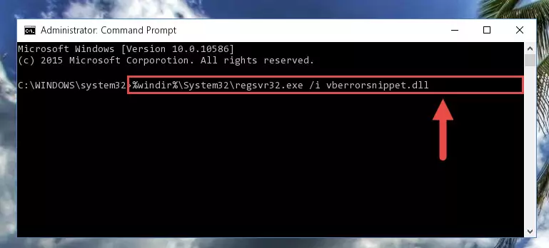 Reregistering the Vberrorsnippet.dll library in the system (for 64 Bit)