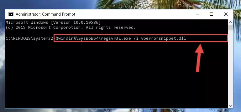 Cleaning the problematic registry of the Vberrorsnippet.dll library from the Windows Registry Editor