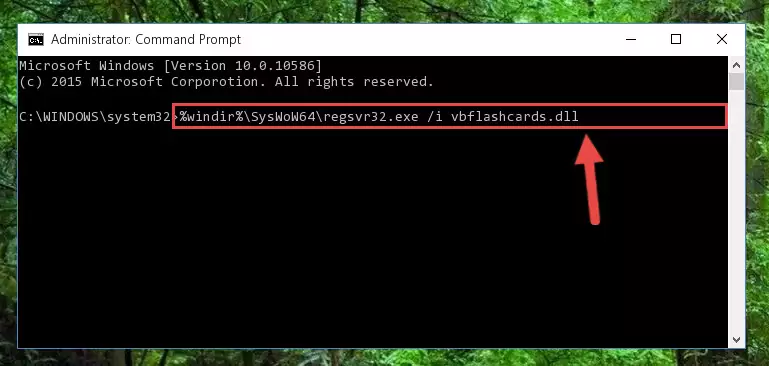 Uninstalling the broken registry of the Vbflashcards.dll library from the Windows Registry Editor (for 64 Bit)