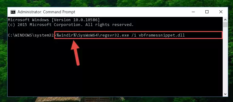 Uninstalling the Vbframessnippet.dll file's broken registry from the Registry Editor (for 64 Bit)