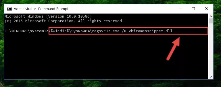 Creating a clean registry for the Vbframessnippet.dll file (for 64 Bit)