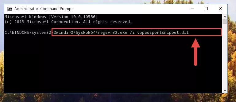 Deleting the Vbpassportsnippet.dll library's problematic registry in the Windows Registry Editor