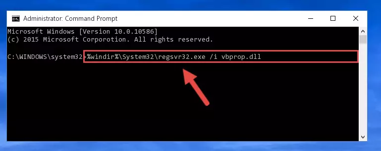 Uninstalling the Vbprop.dll library from the system registry