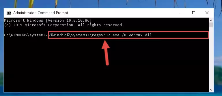 Reregistering the Vdrmux.dll library in the system