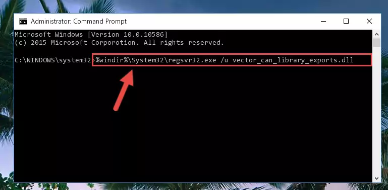 Reregistering the Vector_can_library_exports.dll library in the system