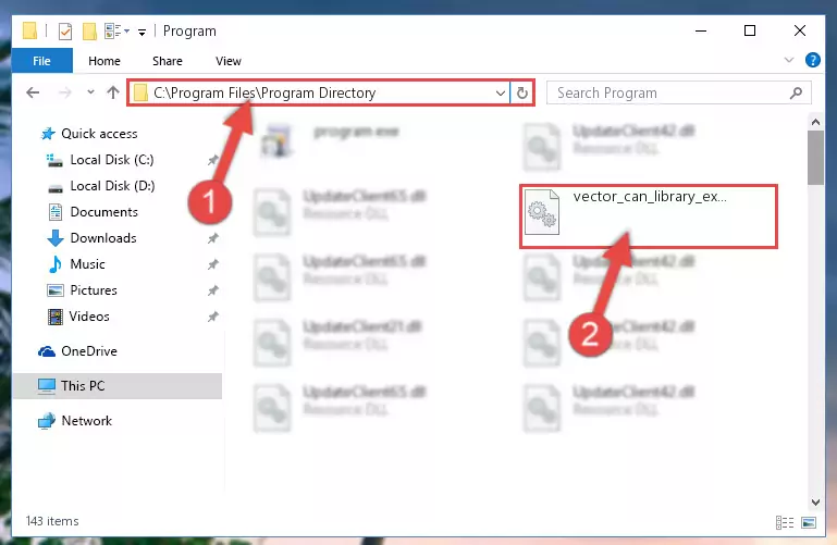Choosing the Vector_can_library_exports.dll library