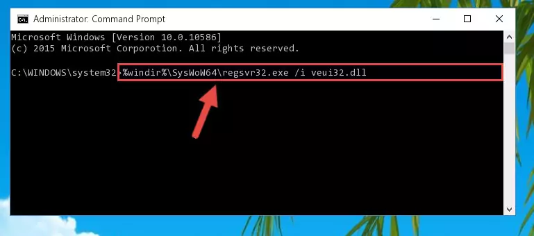 Deleting the damaged registry of the Veui32.dll