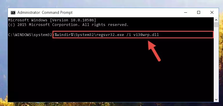 Uninstalling the Vi30wrp.dll file from the system registry