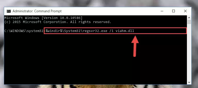 Deleting the damaged registry of the Viahm.dll