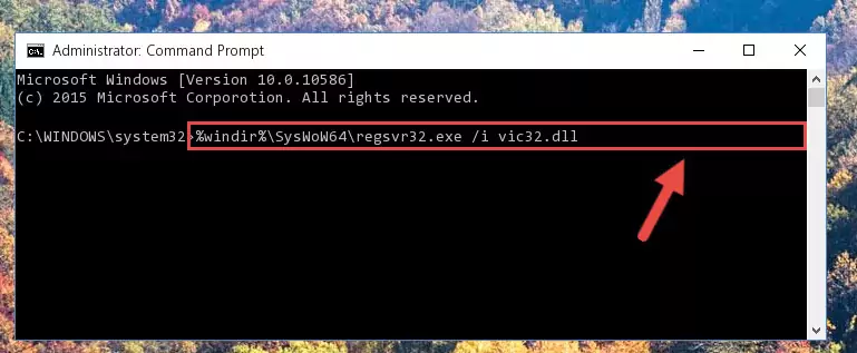 Cleaning the problematic registry of the Vic32.dll library from the Windows Registry Editor