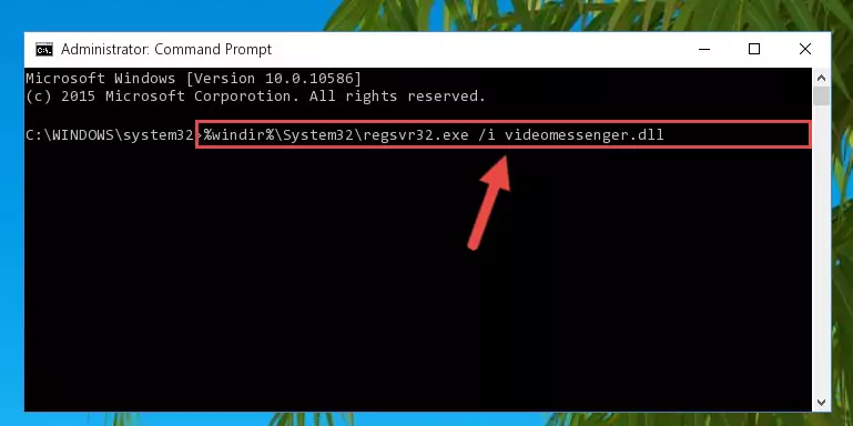 Deleting the Videomessenger.dll file's problematic registry in the Windows Registry Editor