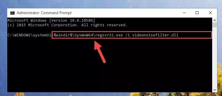 Uninstalling the Videonoisefilter.dll library's problematic registry from Regedit (for 64 Bit)