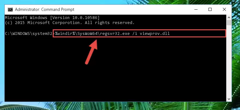 Uninstalling the Viewprov.dll library from the system registry