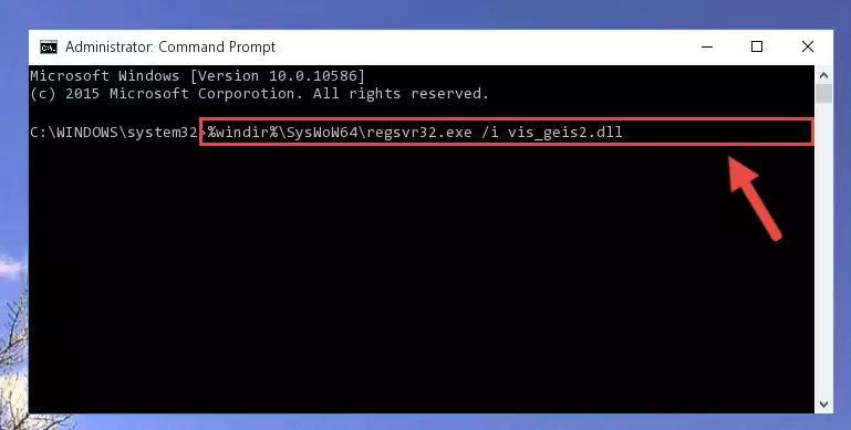 Uninstalling the Vis_geis2.dll file's problematic registry from Regedit (for 64 Bit)