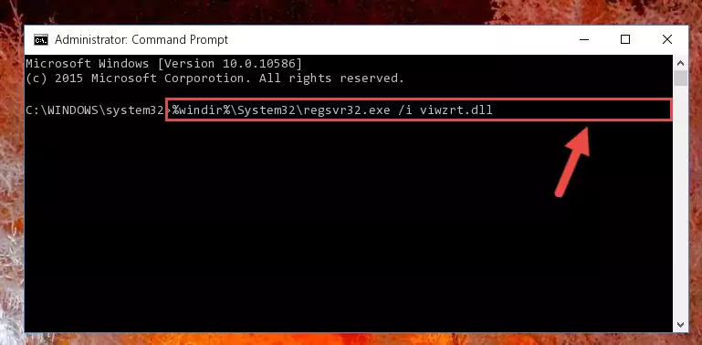 Deleting the damaged registry of the Viwzrt.dll