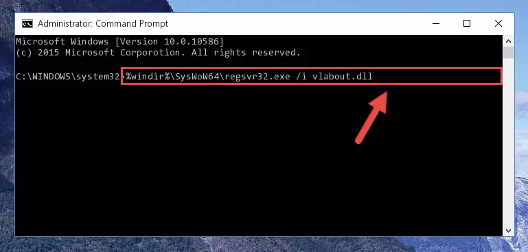 Uninstalling the damaged Vlabout.dll file's registry from the system (for 64 Bit)