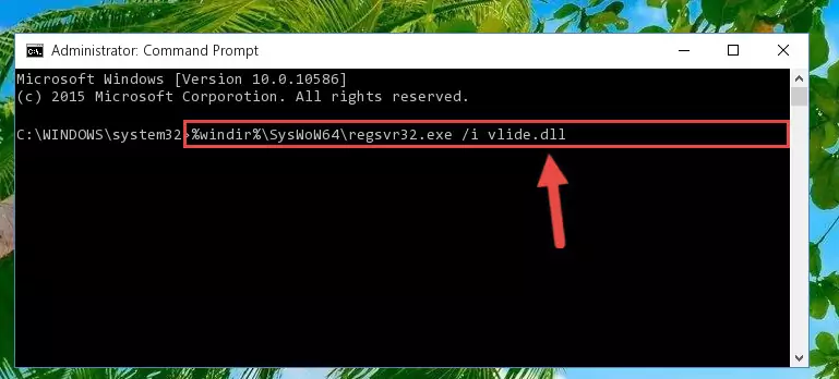 Uninstalling the damaged Vlide.dll library's registry from the system (for 64 Bit)